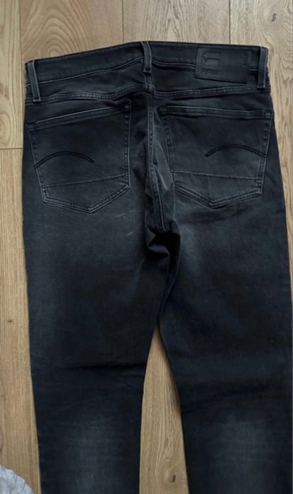 G-RAW jeansy czarno 3301 Straight Tapered 34/38