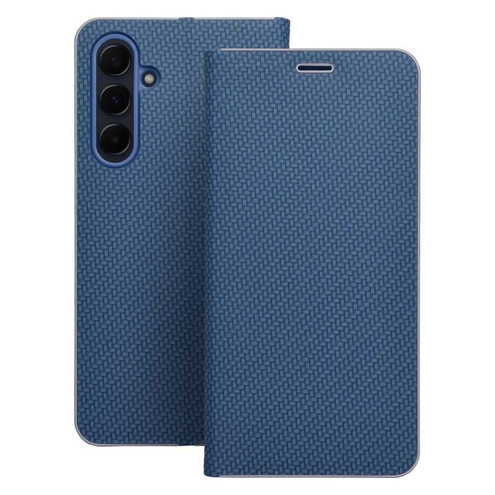 Kabura Etui Book Carbon do Samsung Galaxy A16 5G + Szkło Hartowane