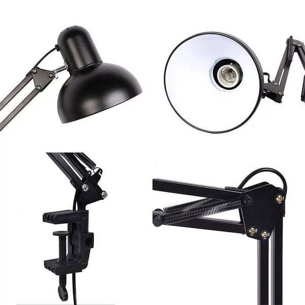 Лампа на струбцине. Черная