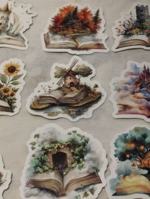 25 autocolantes livros de magia