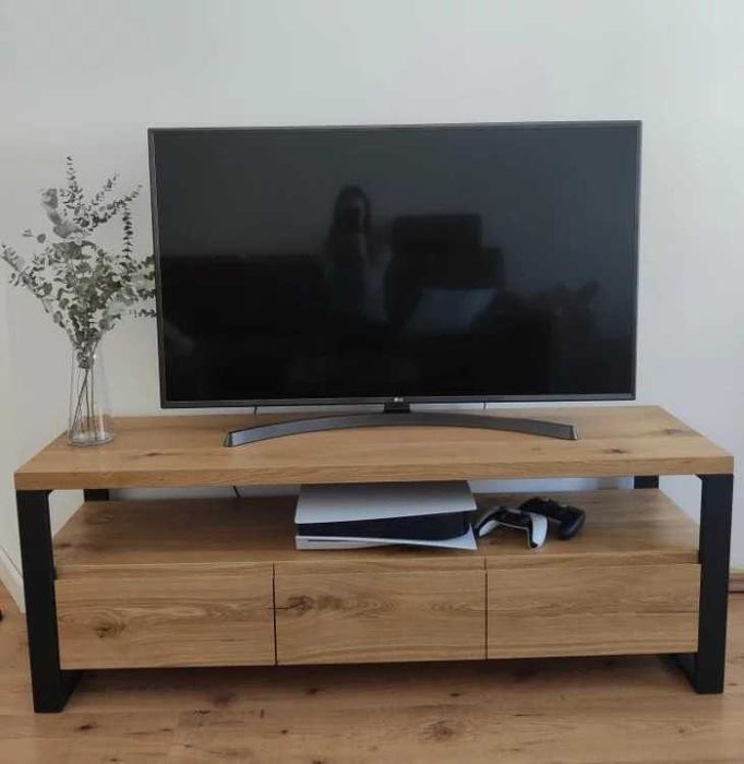 Szafka RTV dębowa LOFT 200X40X54