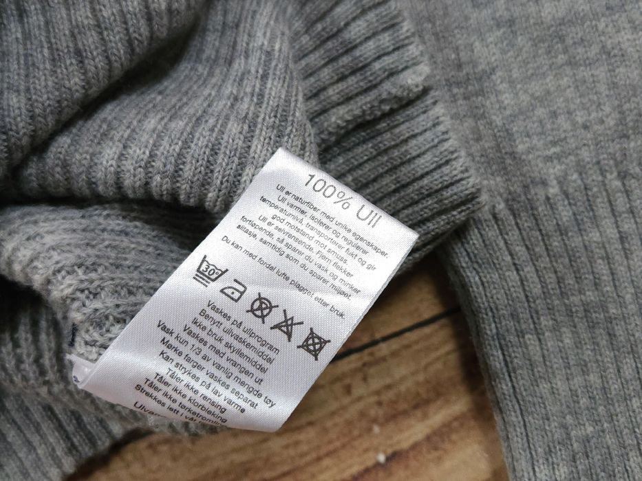 ULVANG Sweter Męski Wełniany Zip Neck Logowany r. L