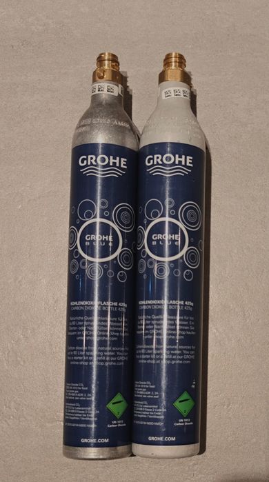 2x cylinder CO₂ Grohe Blue 425 g – pełne naboje do saturatora