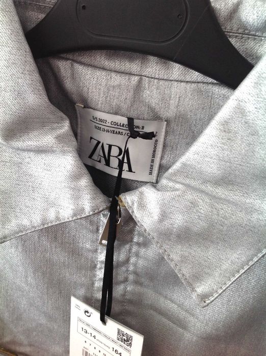 ZARA srebrna kurtka bomber limit.edycja 13 14 lat