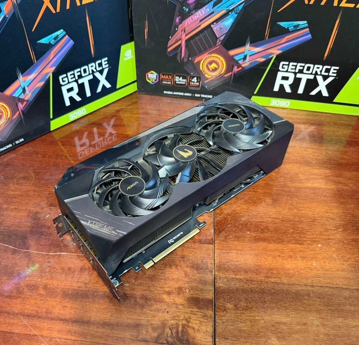 2шт! Видеокарты nvidia rtx 3090 24gb Aorus Xtreme Gigabyte