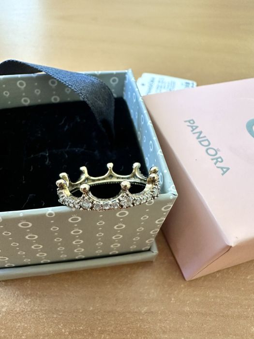 Каблучка Pandora з покриттям золота 18K