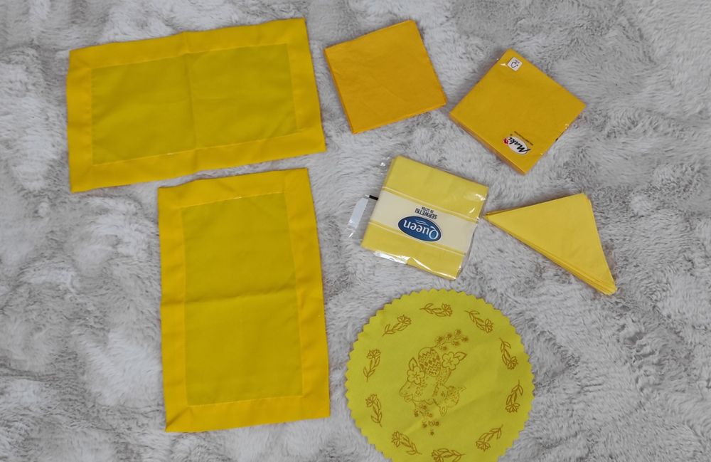 Wielkanoc serwetki żółte bieżnik żółty