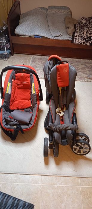 Carrinho de bebe e ovo