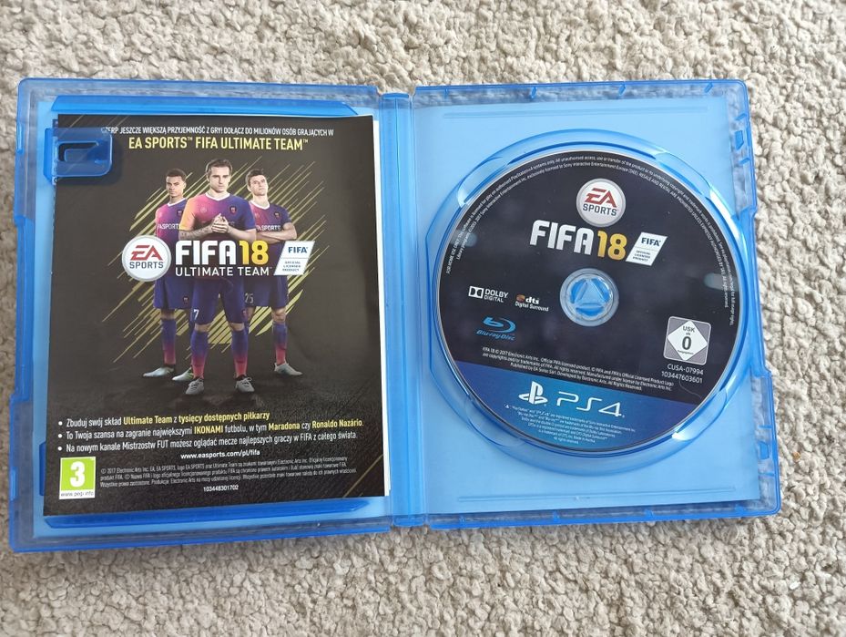 Fifa 18 Jogo	PS4	Playstation 4		Como novo!