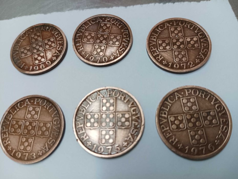 Moedas de 50 centavos desde o Ano de 1969