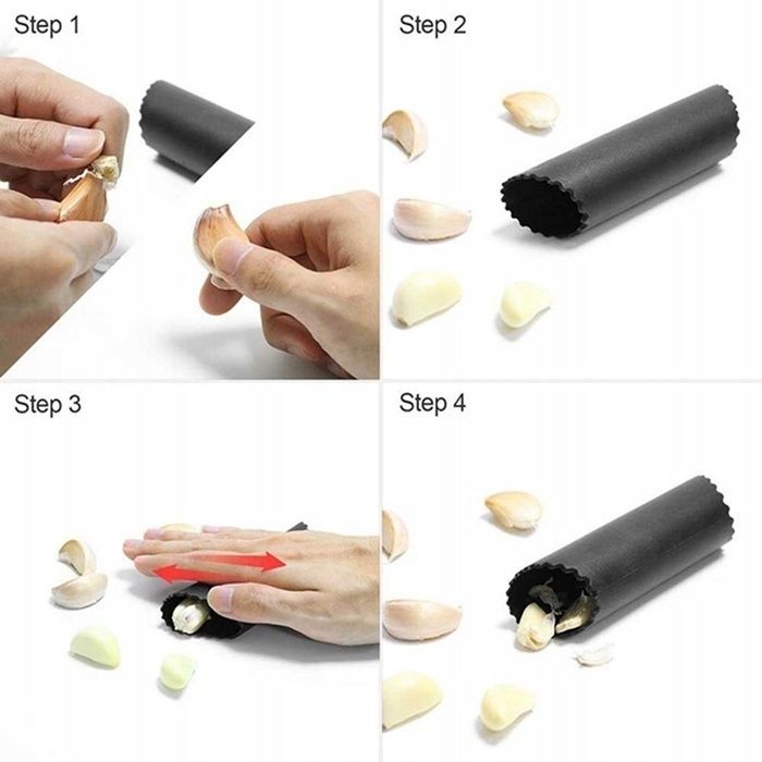 wyciskacz zgniatacz do czosnku+szczotka+obierak