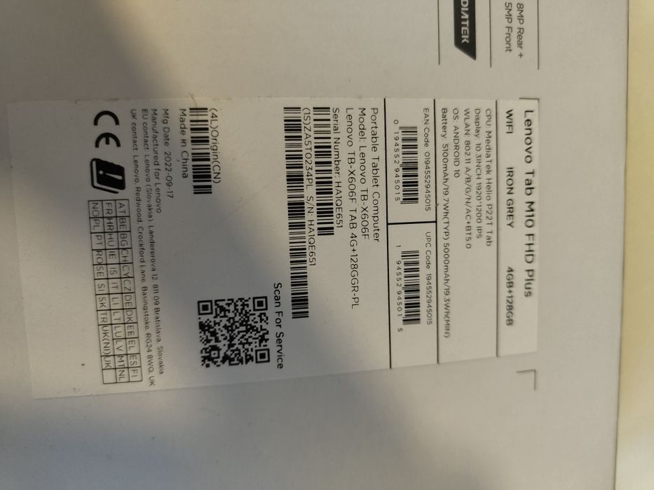 Lenovo tab m10 fhd plus