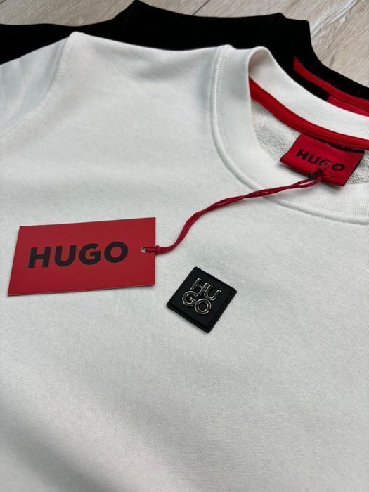 HUGO BOSS мужской свитшот батник кофта реглан оригинал белый