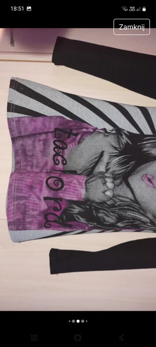 Bluza tunika z nadrukiem