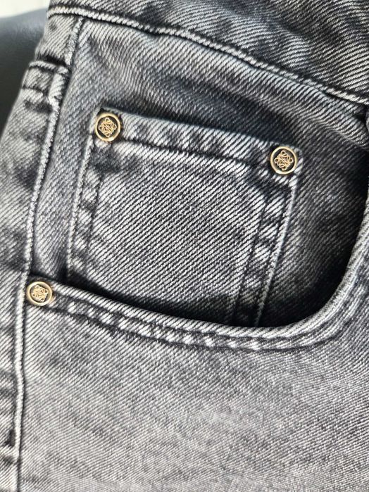 Nowe Baggy Jeans Loewe, szeroka nogawka, wysoki stan W 26/S