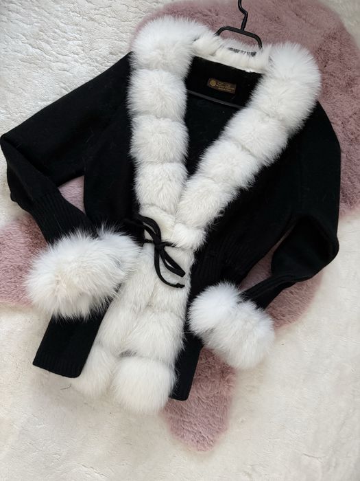 Kardigan naturalny lis