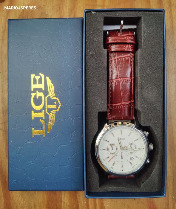 Relógio LIGE , resistente à água