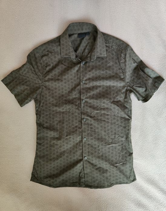 Asos koszula z krótkim rękawem w kolorze khaki r.M