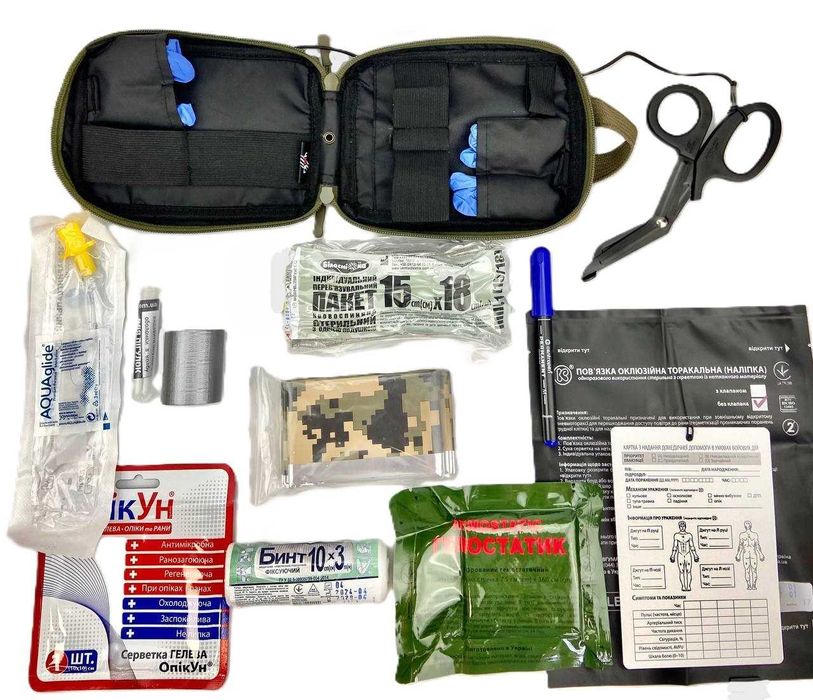 Тактична аптечка IFAK | Військова індивідуальна | Повна комплектація