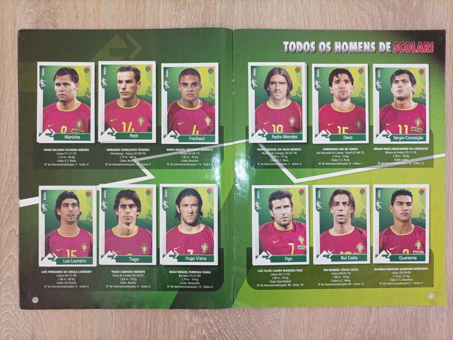 Caderneta completa Paixão Por Portugal Panini