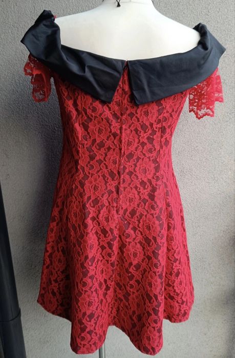 Sukienka biust 54x2 L XL pin-up rockabilly koronka romantic goth