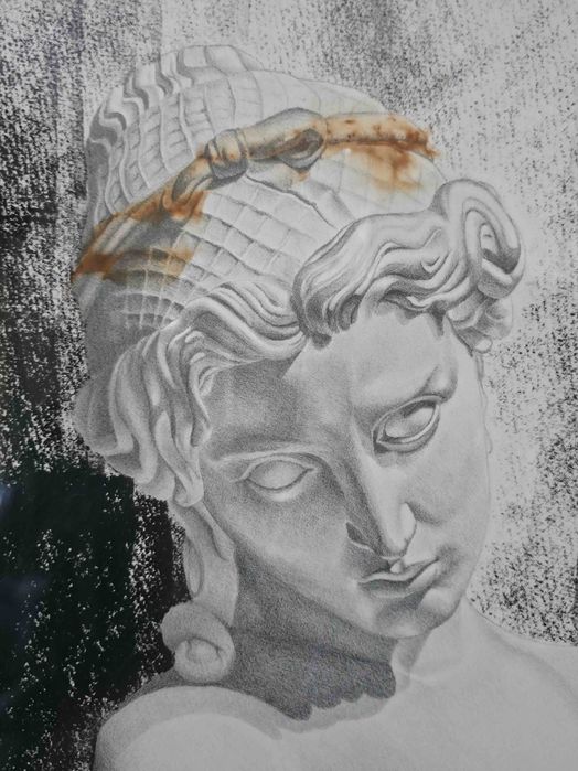 "Safo" — Técnica mista original, 50x70 cm