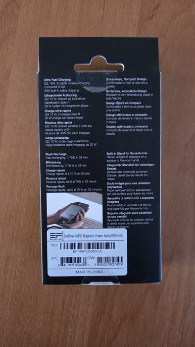EcoFlow RAPID 5000 mAh | Магнітний павербанк | Qi2 15W | 30W | Новий