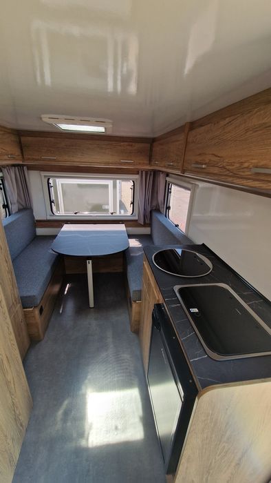 N-LAZUR Niewiadów Nowa Przyczepa Kempingowa 4 os PROMO. 1zł OGRZEWANIE