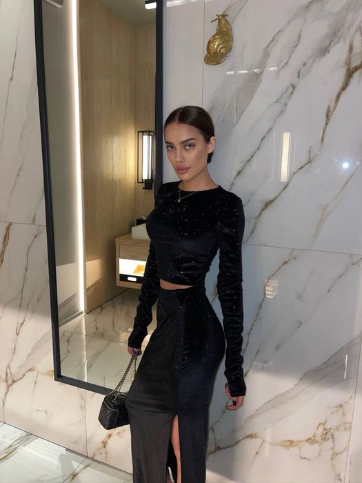 Костюм на корпоратив/ блискучий костюм/ костюм жіночий новорічний