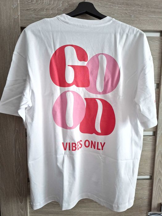 OKAZJA!!! Nowy T-shirt "Good Vibes Only" z Organicznej Bawełny