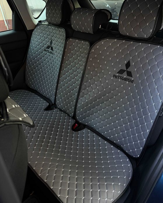 Premium автонакидки на сидіння 3D ромб алькантара