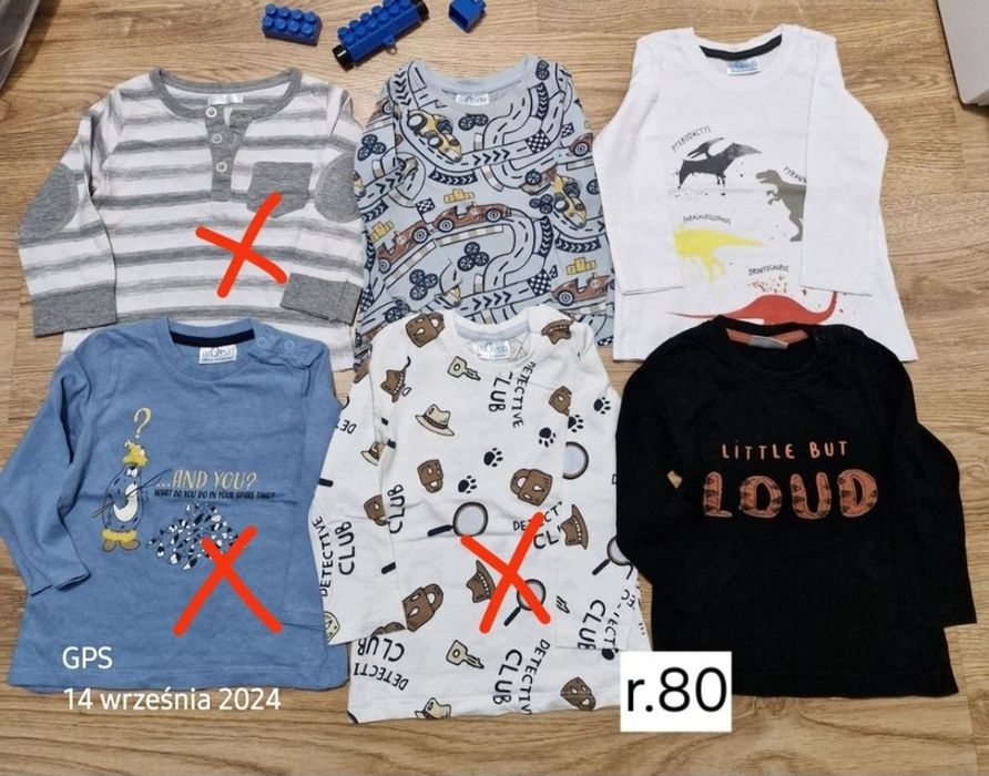 T-shirt dł rękaw chłopięce r.80