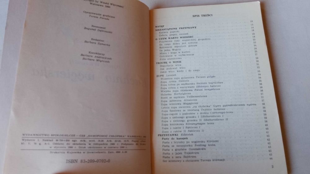 W. Wieromiej "Kuchnia węgierska" 1990
