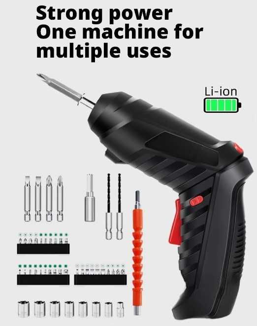 Conjunto Ferramenta Elétrica 2100rpm Bateria Lítio 47 peças