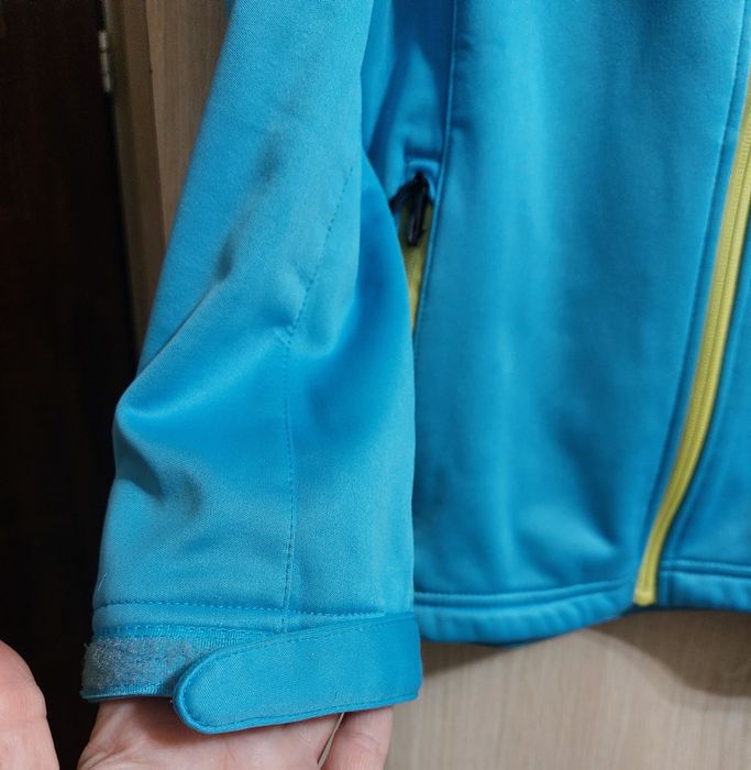 Kurtka softshell damska rozmiar 36, 38 kolor niebieski z kapturem