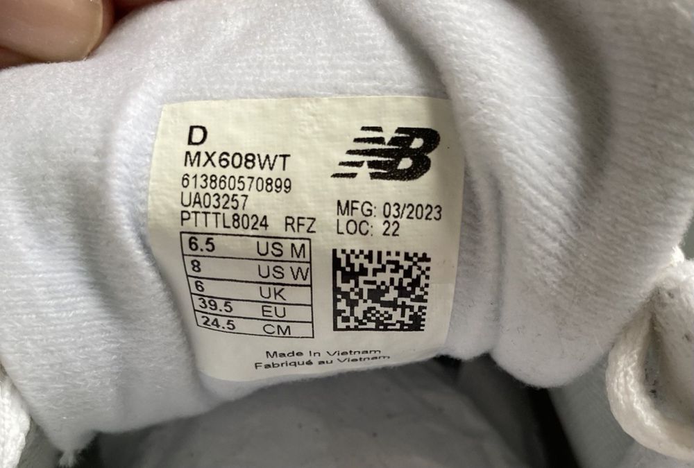 Кросівки білі New balance 608 (39,5)