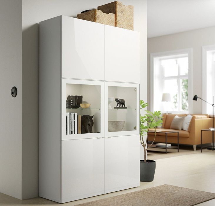 Portas IKEA BESTÅ Branco Brilhante – Novas, nunca usadas