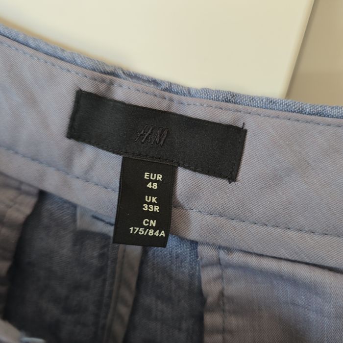 Spodnie materiałowe hm m 38 l 40 len linen długie