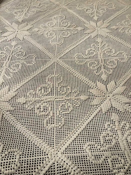 Colcha de renda, branca