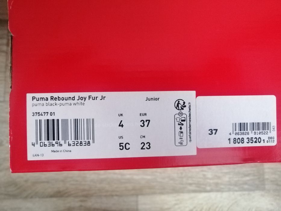 SNEAKERSY PUMA NOWE ocieplane czarne 37