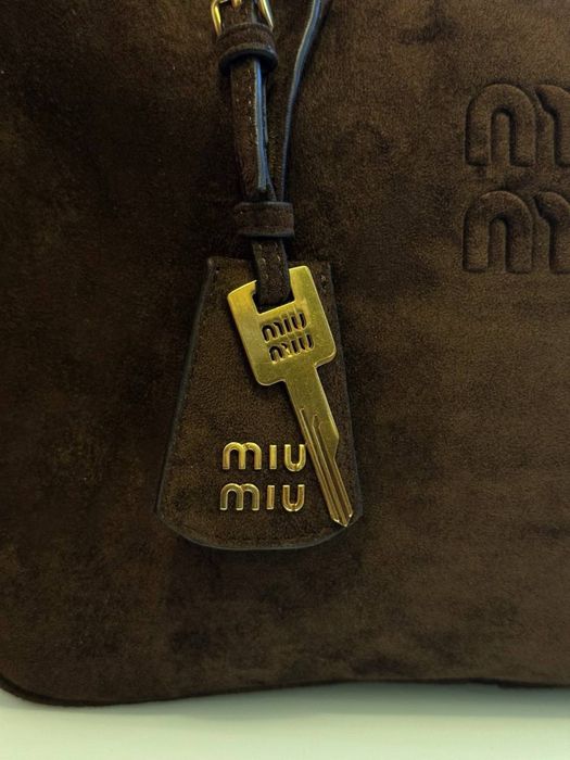 Сумка сумочка Miumiu suede beau міуміу замшева коричнева