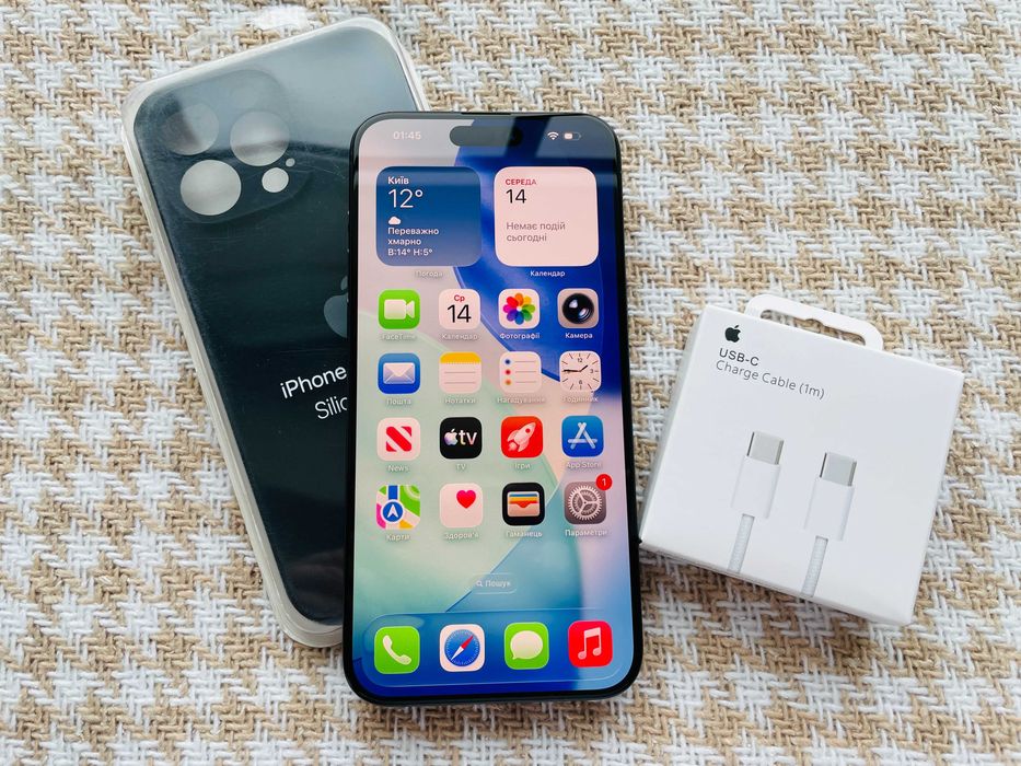 IPHONE 15 PRO MAX 512Gb АКБ 94% Відм. Blue Titanium NEVERLOCK ( 15480)