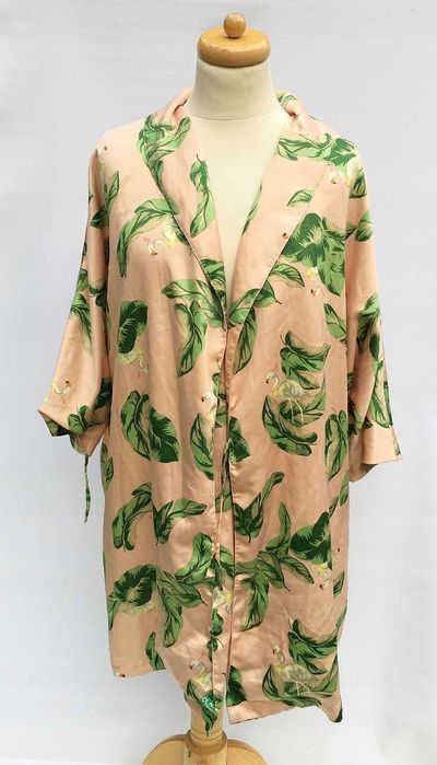 Narzutka Pareo Kimono XS S 34 The Webster Liście