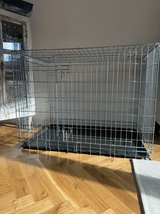 Klatka kennelowa dla psa lub kota 80 × 106 × 70 cm – stan jak nowa