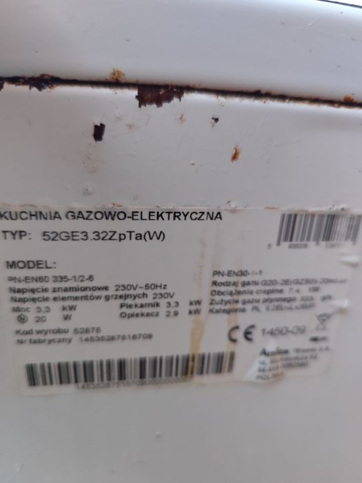 Kuchenka gazowa Amica