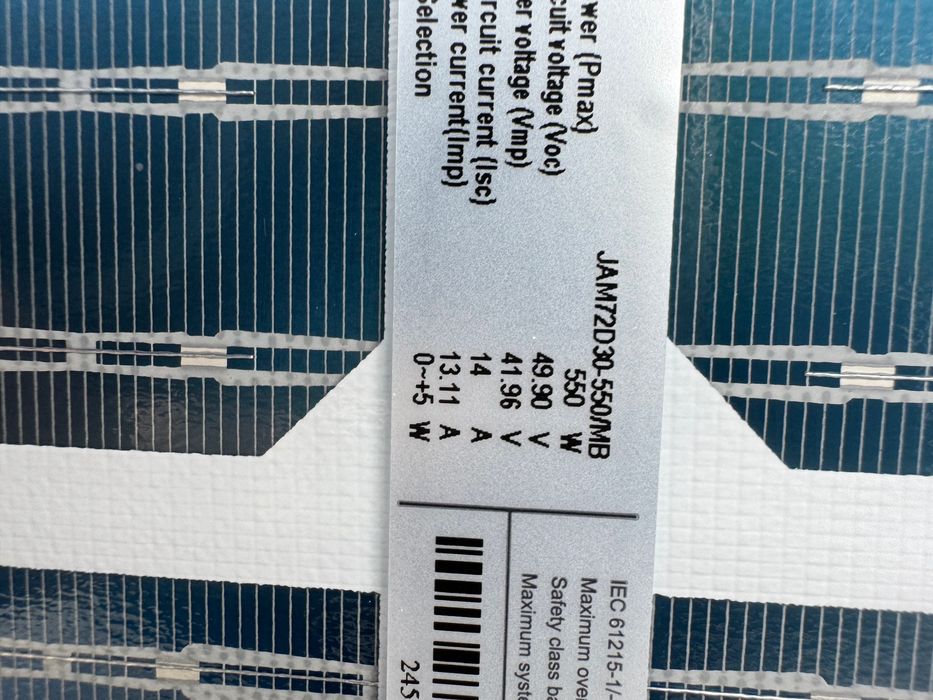 Panele fotowoltaiczne Ja solar 550W Bifacial 300zł brutto
