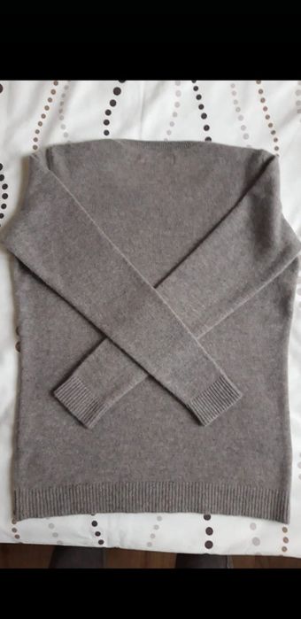 Sweter 100 % Kaszmir , kolor szarobrązowy Taupe, Zalando