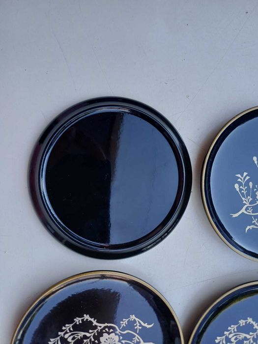 Conjunto de tabuleiro e 6 pratos para aperitivos