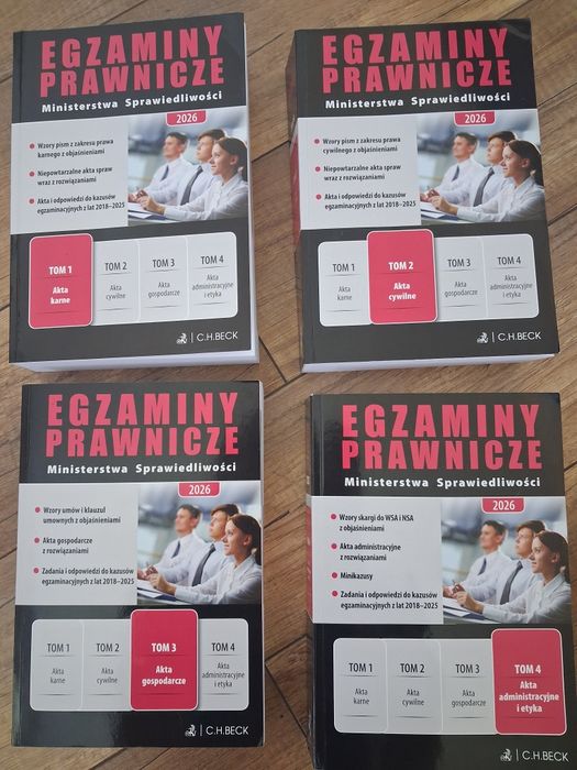 Czarna seria, Egzaminy prawnicze 2026 – komplet tomów 1–4, C.H. Beck; wydanie 2026