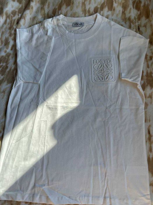Loewe biala koszulka wjite t-shirt logo nowa M